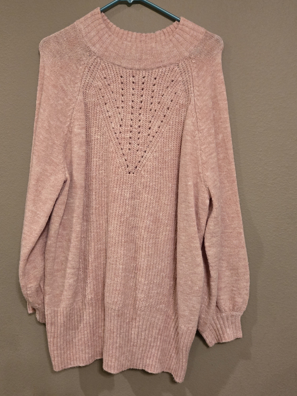 LC Lauren Conrad Pink Pointelle Knit Sweater